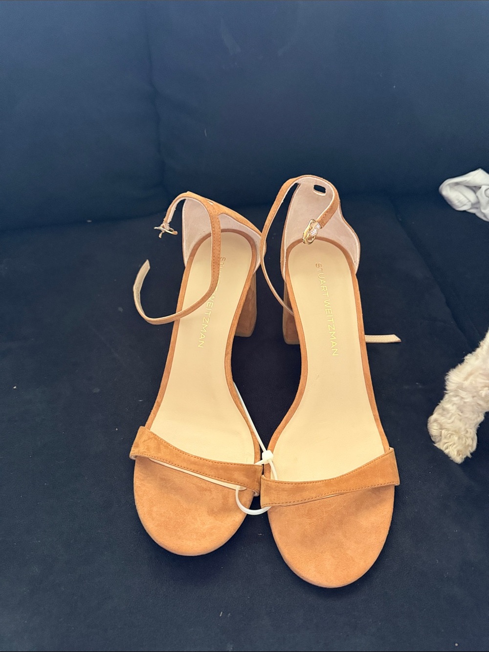 Stuart Weitzman Tan Suede Heeled Sandals